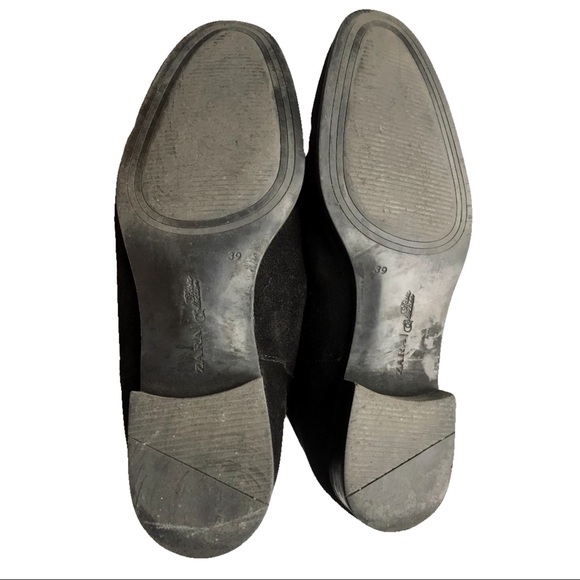 Zara Suede Over The Knee Boot Tassel Back Zip - Picture 8 of 8